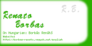 renato borbas business card