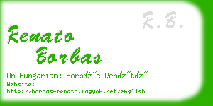 renato borbas business card